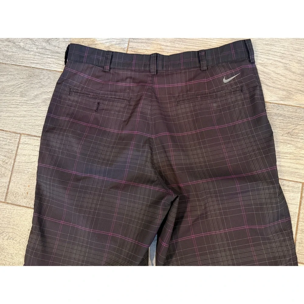 Nike Golf Plaid Shorts 32 Mens Performance 360203 Stretch Chino Long Length
